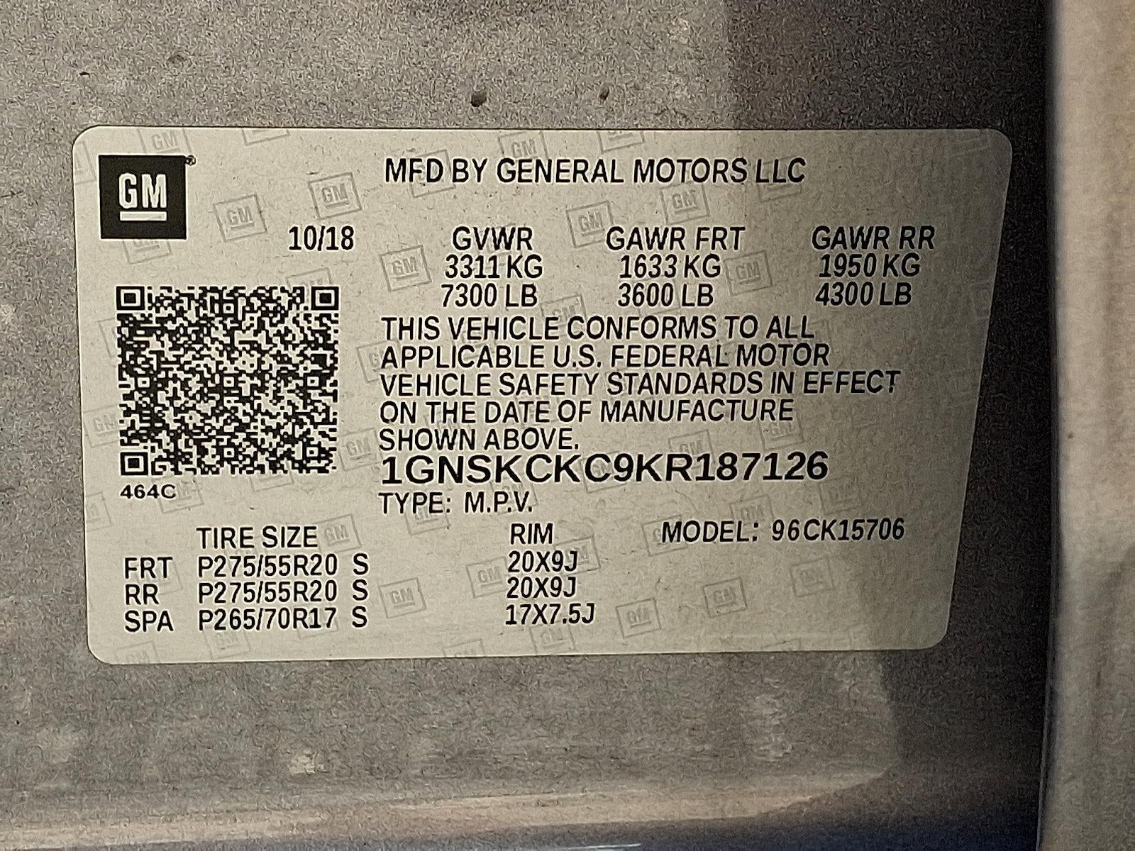 2019 Chevrolet Tahoe Premier