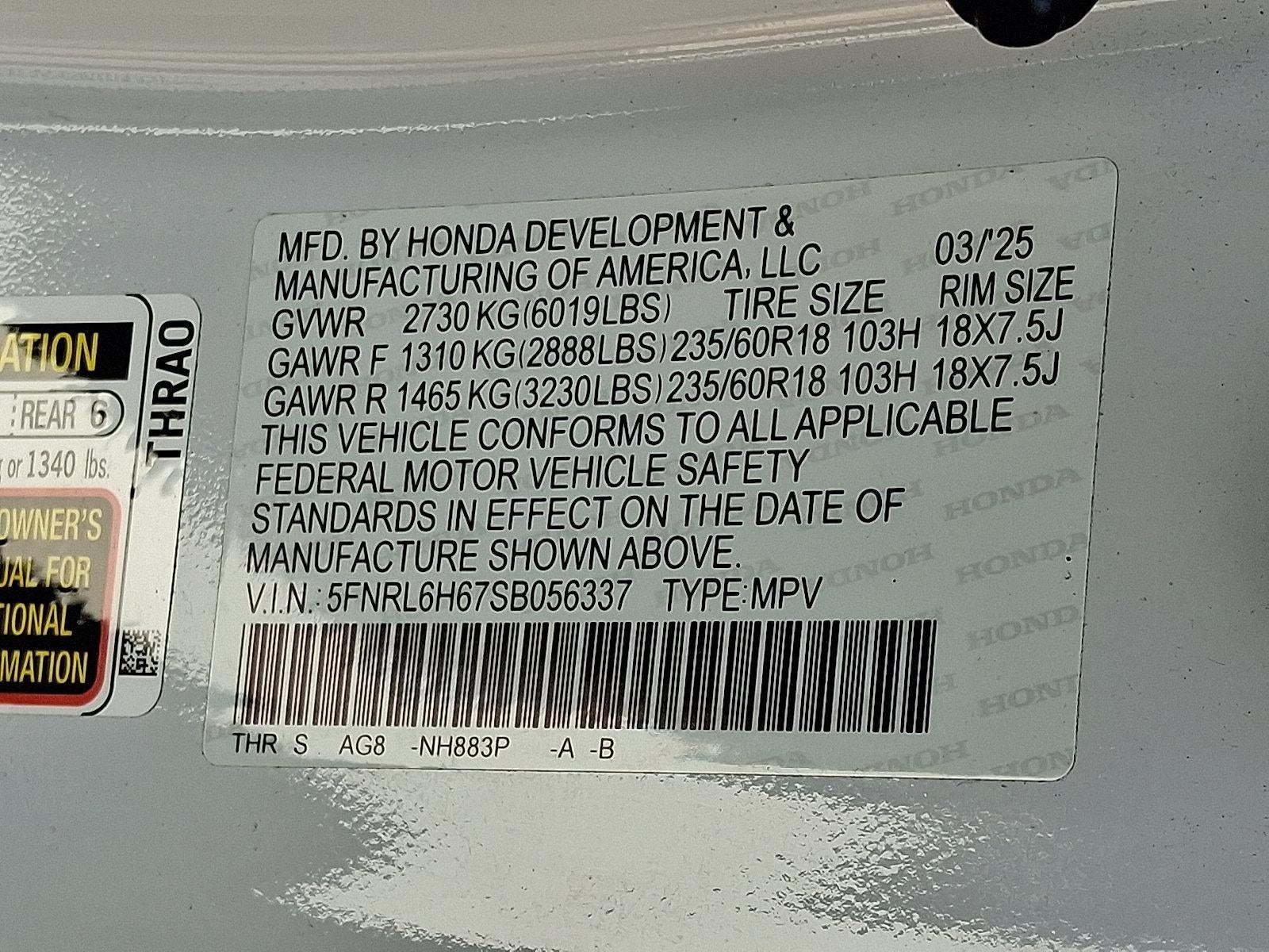 2025 Honda Odyssey EX-L