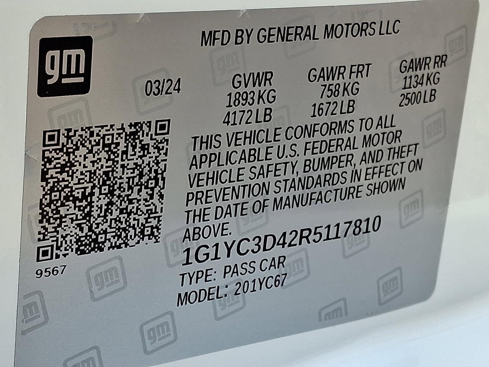 2024 Chevrolet Corvette Stingray 3LT