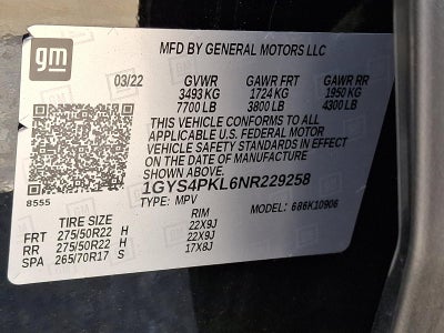 2022 Cadillac Escalade ESV Sport