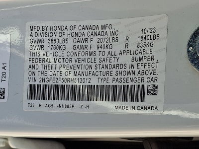 2024 Honda Civic Sedan Sport