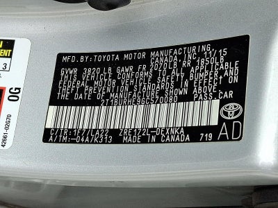 2016 Toyota Corolla L