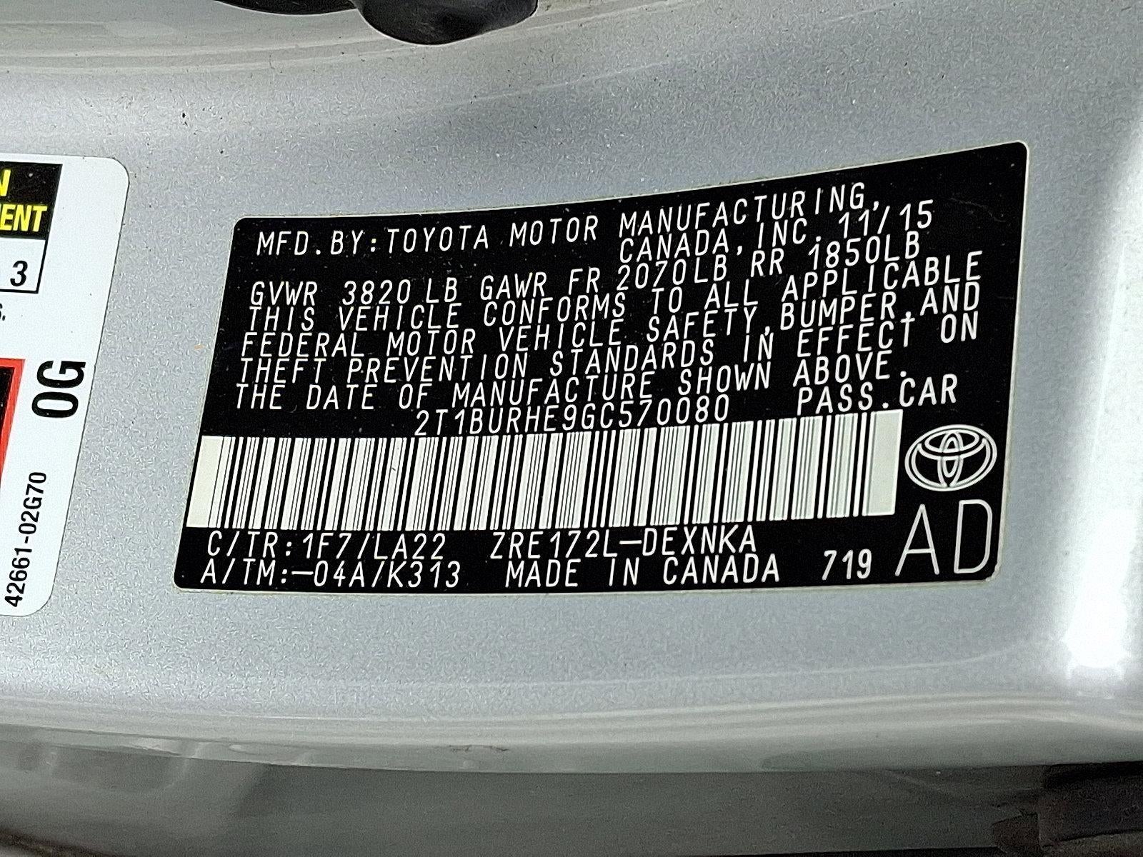 2016 Toyota Corolla L