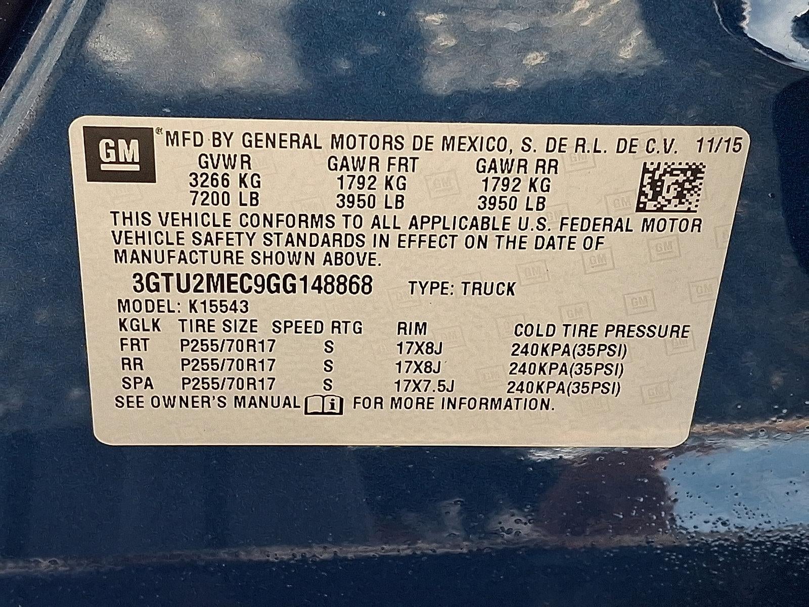 2016 GMC Sierra 1500 SLE