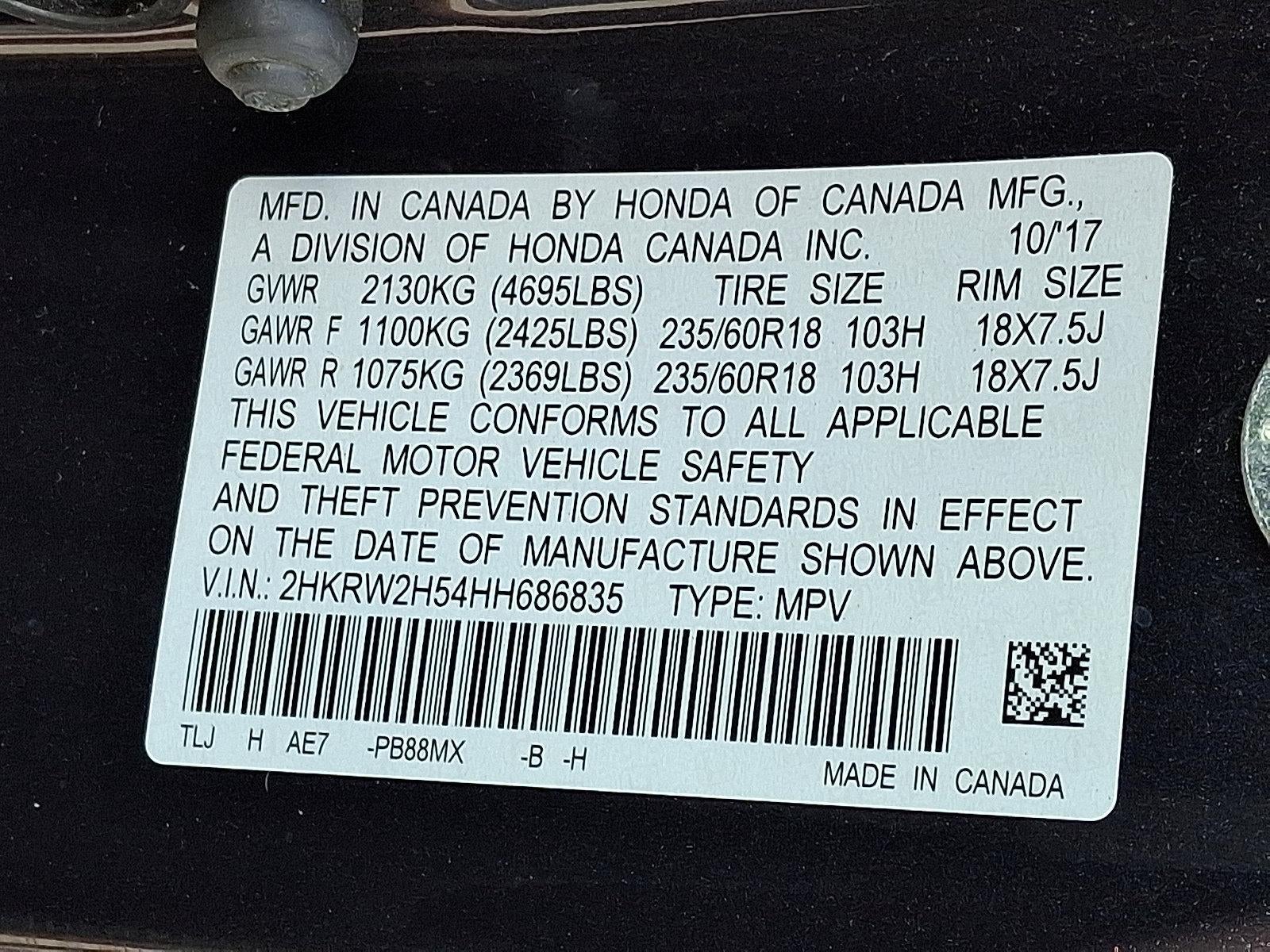 2017 Honda CR-V EX AWD