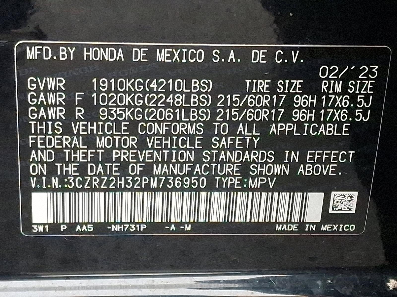 2023 Honda HR-V LX AWD CVT
