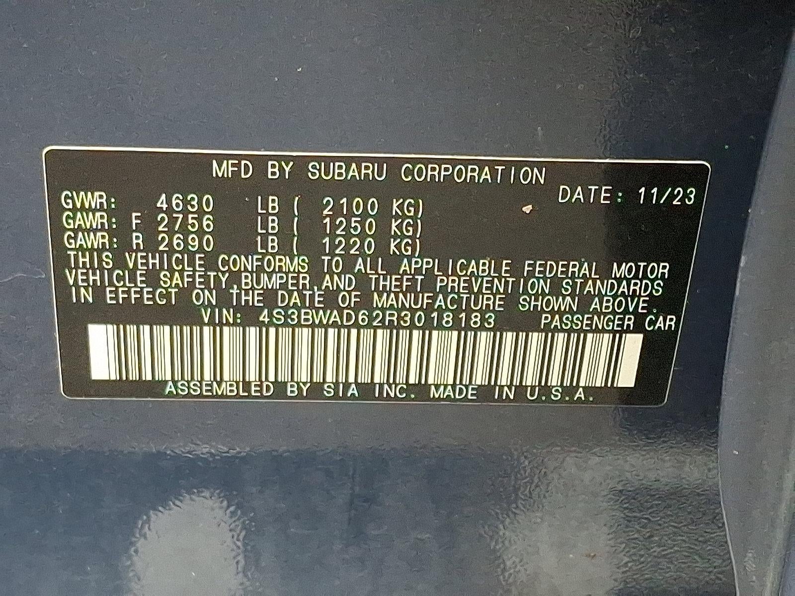 2024 Subaru Legacy Premium AWD