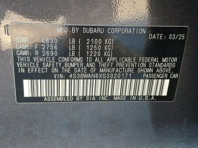 2025 Subaru Legacy Limited AWD