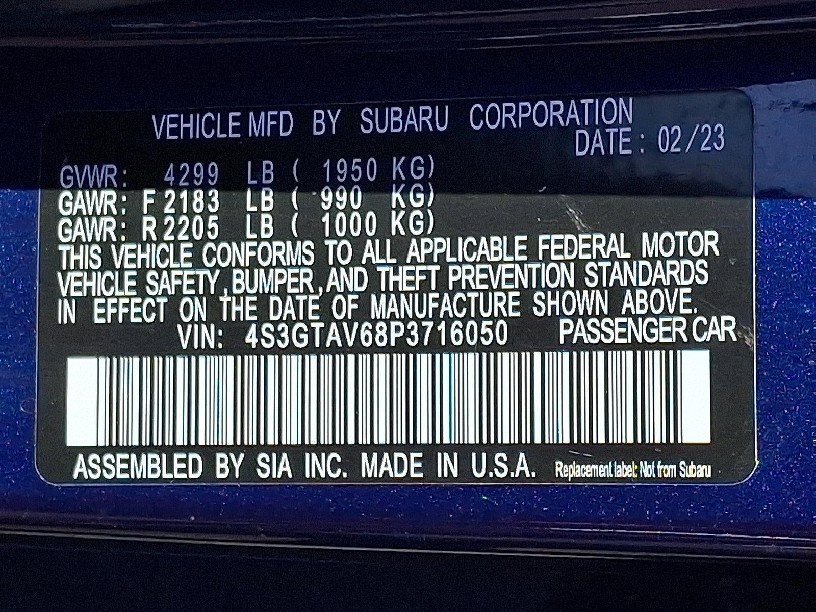 2023 Subaru Impreza Premium 5-door CVT