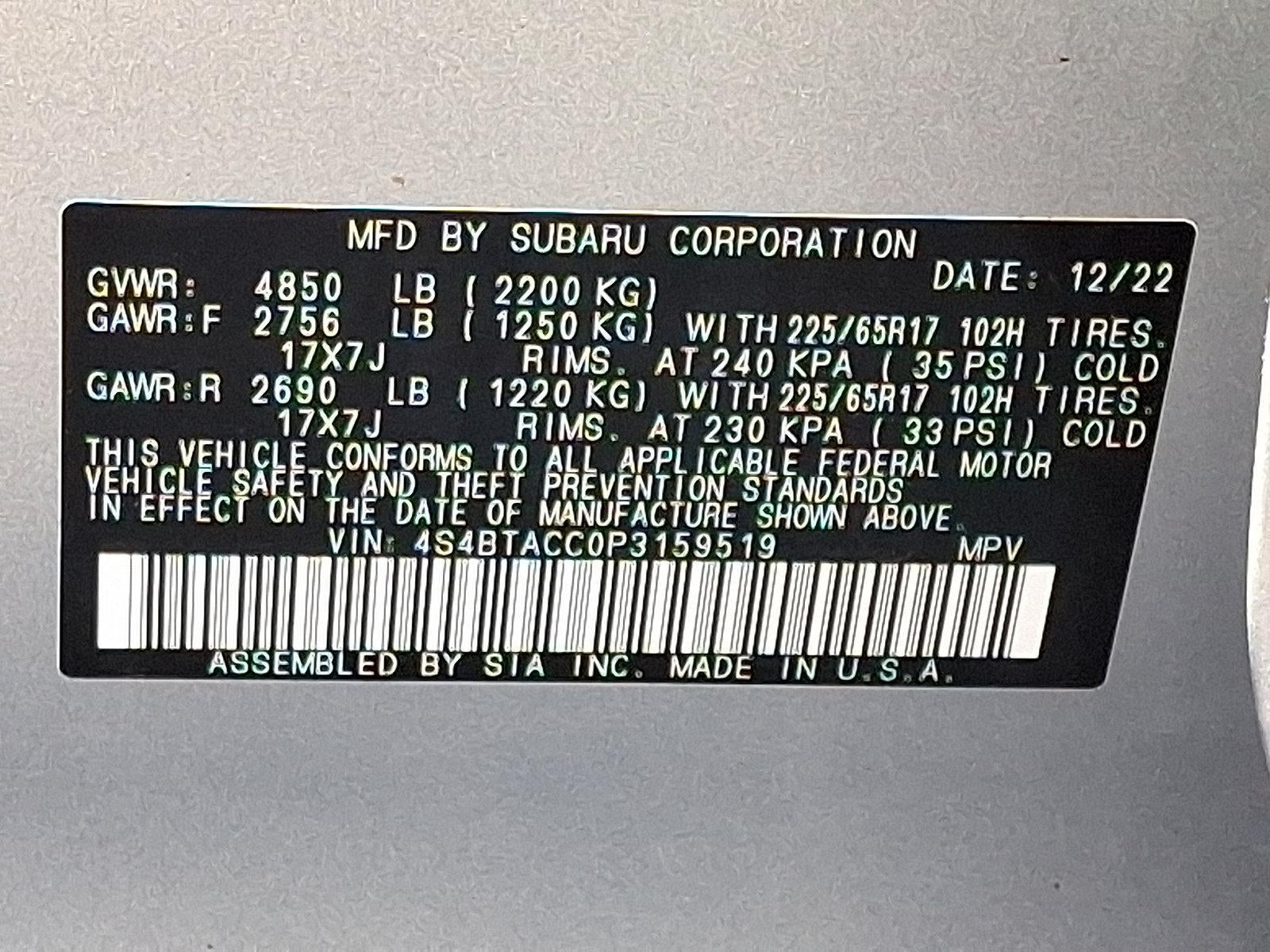 2023 Subaru Outback Premium CVT