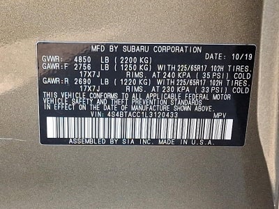 2020 Subaru Outback Premium CVT