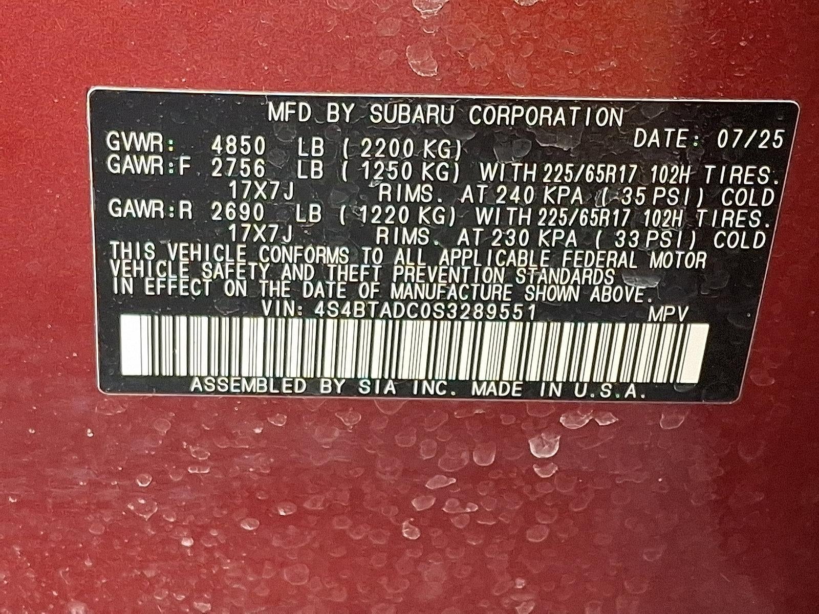 2025 Subaru Outback Premium AWD