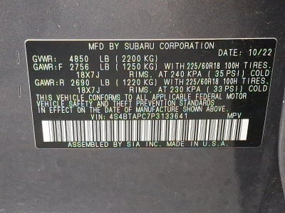 2023 Subaru Outback Touring CVT