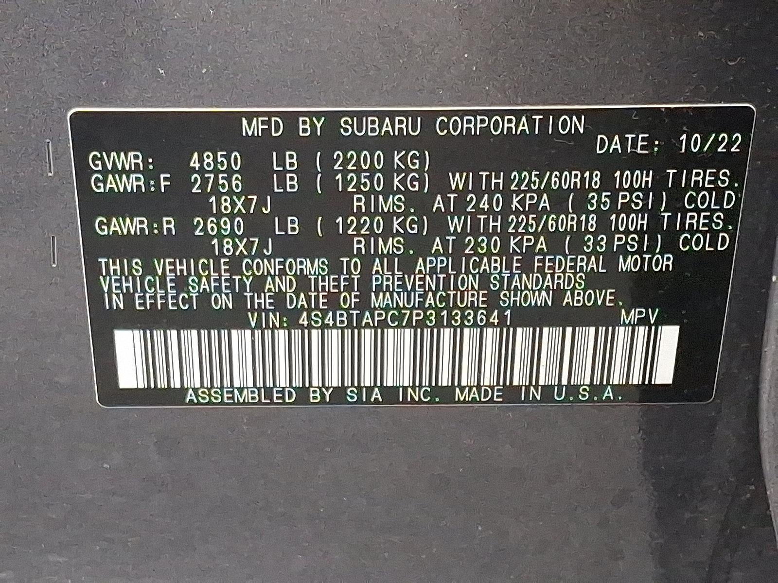 2023 Subaru Outback Touring CVT