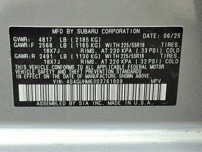 2025 Subaru Crosstrek Limited AWD