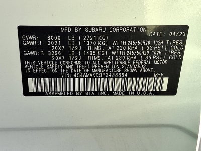 2023 Subaru Ascent Onyx Edition Limited 7-Passenger