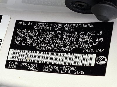 2021 Lexus ES 250 AWD