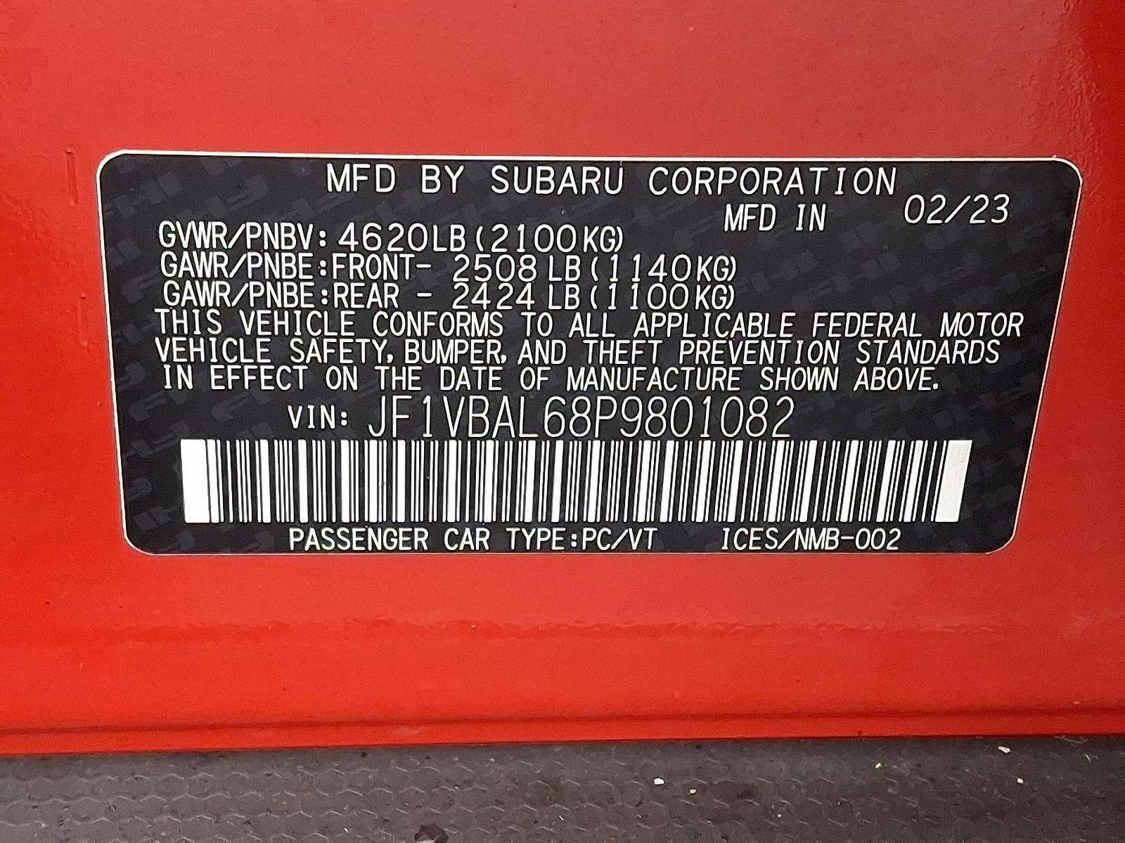 2023 Subaru WRX Limited Manual