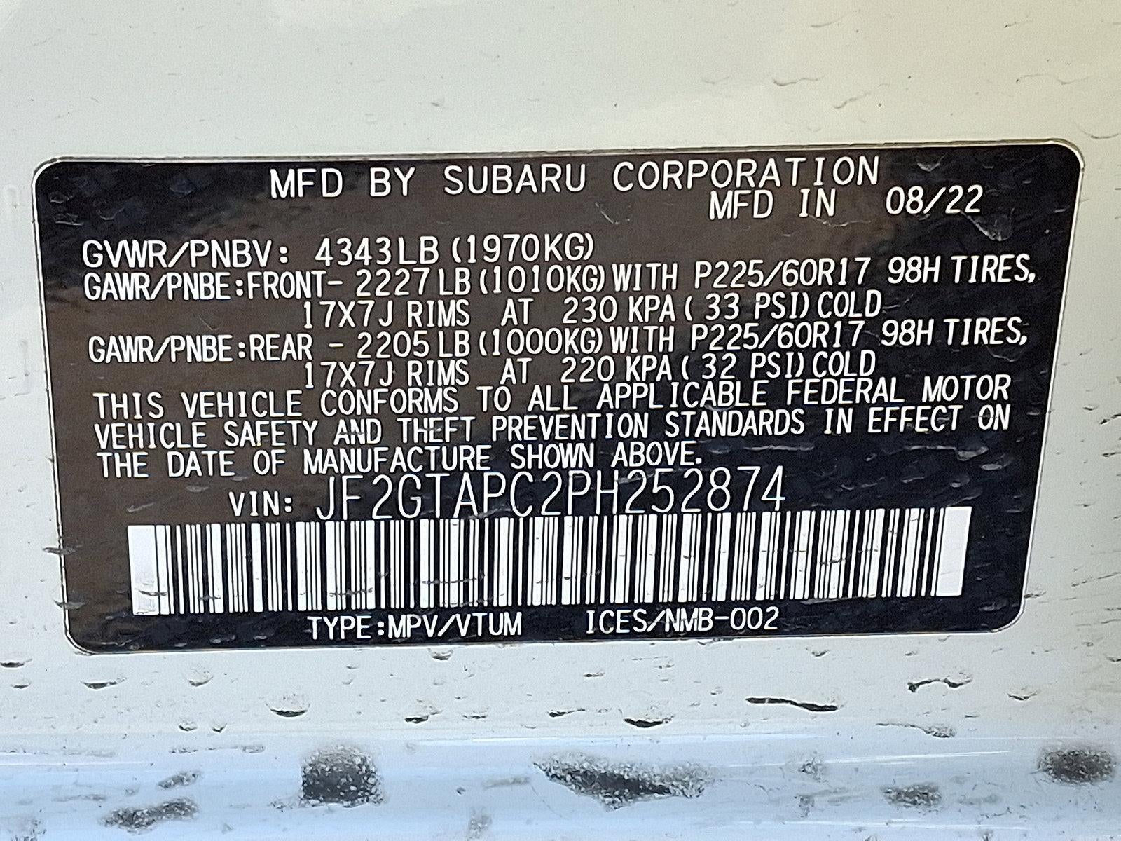 2023 Subaru Crosstrek Premium CVT