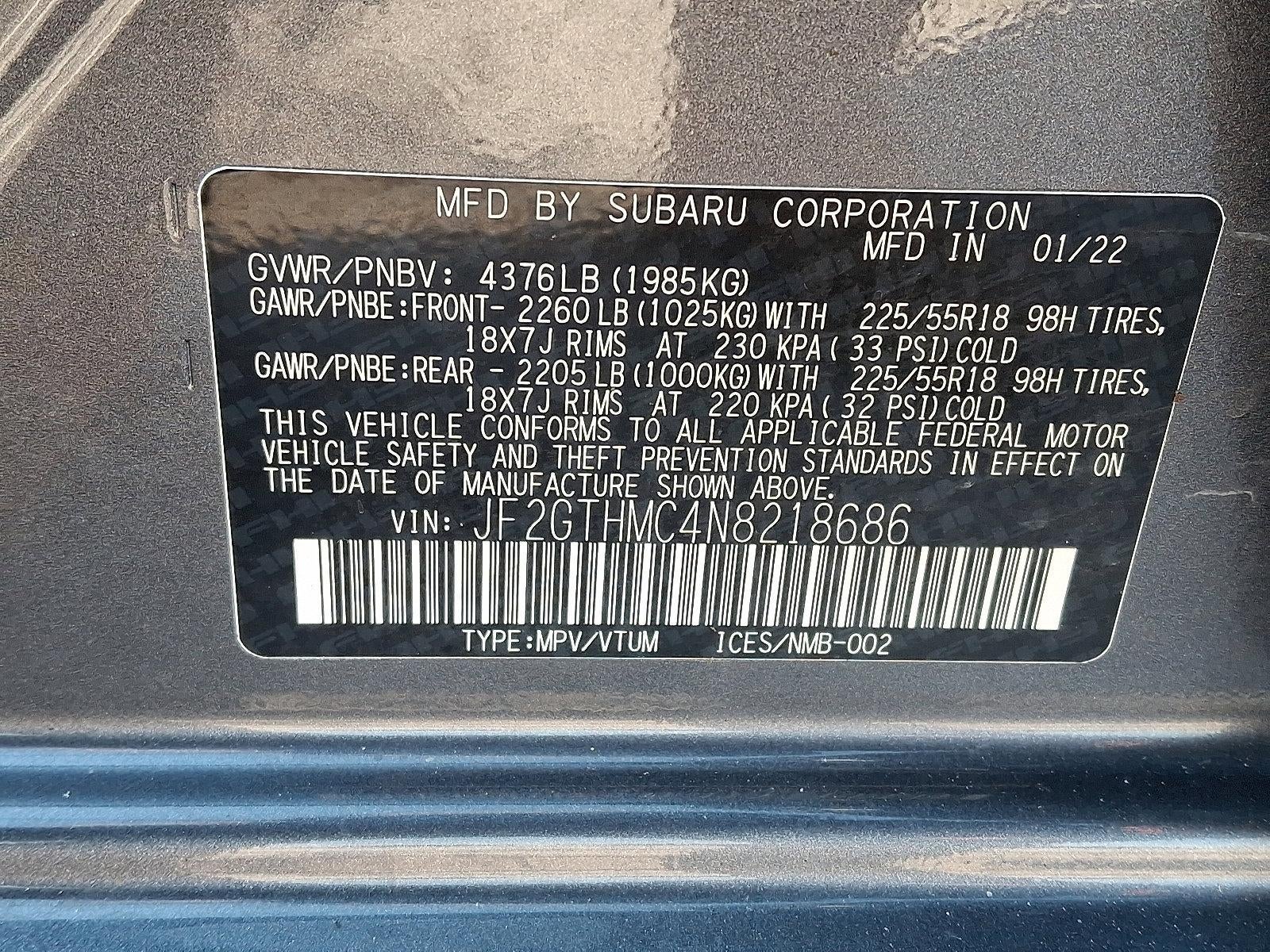 2022 Subaru Crosstrek Limited CVT