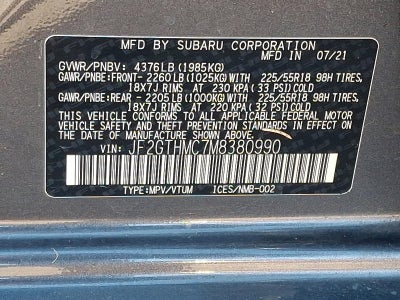 2021 Subaru Crosstrek Limited CVT