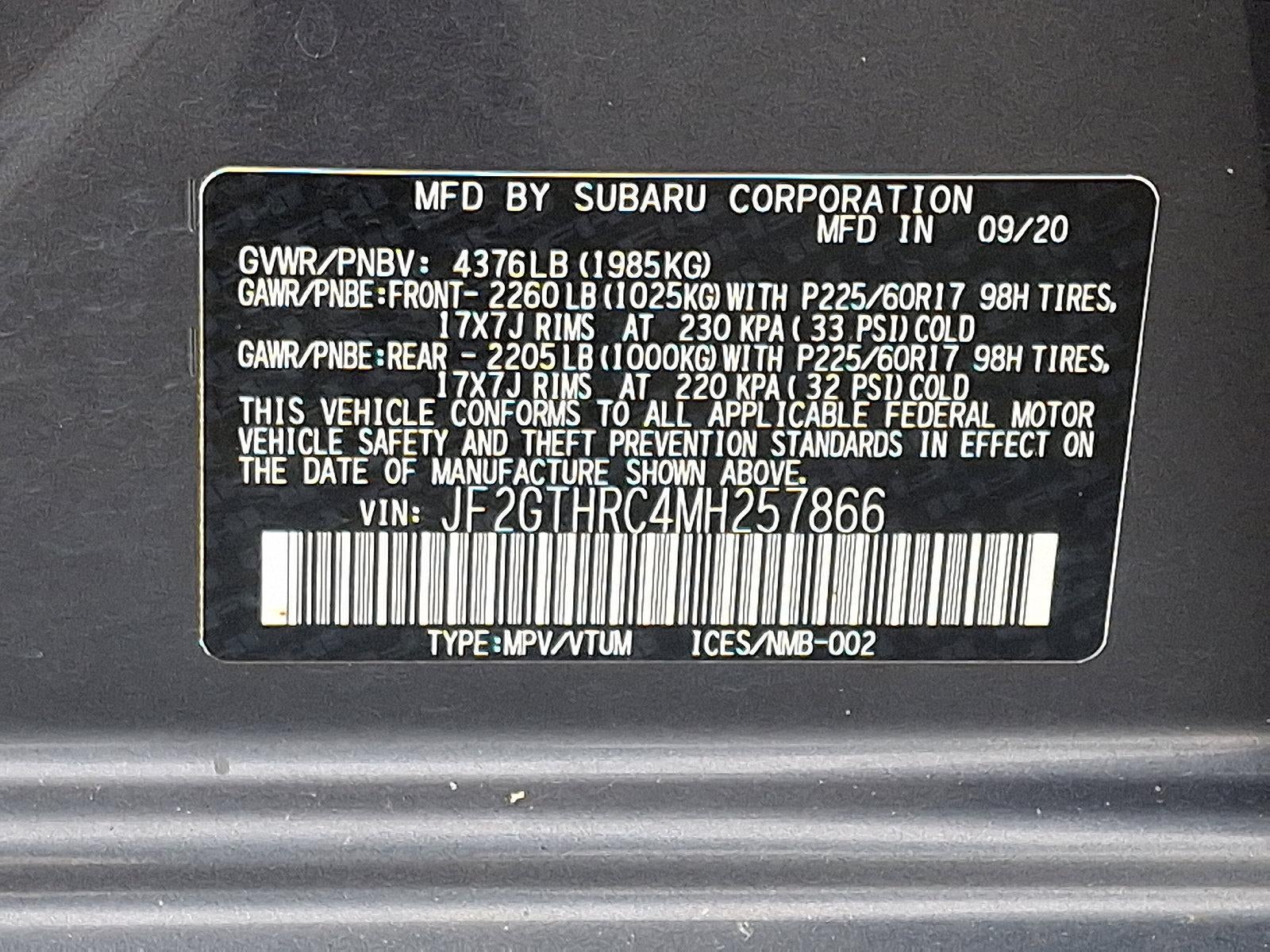 2021 Subaru Crosstrek Sport CVT