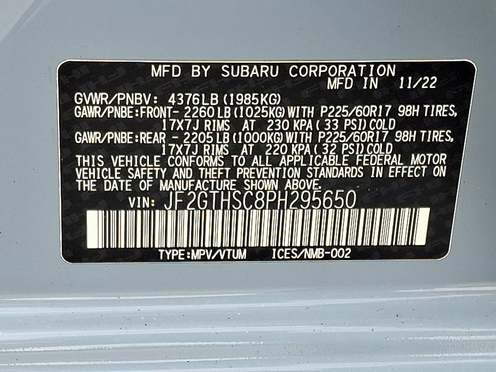 2023 Subaru Crosstrek Sport CVT