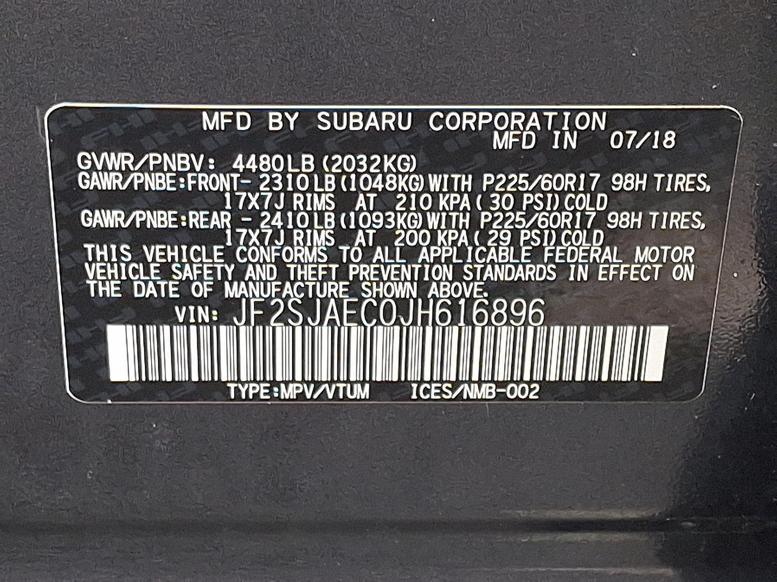 2018 Subaru Forester 2.5i Premium CVT