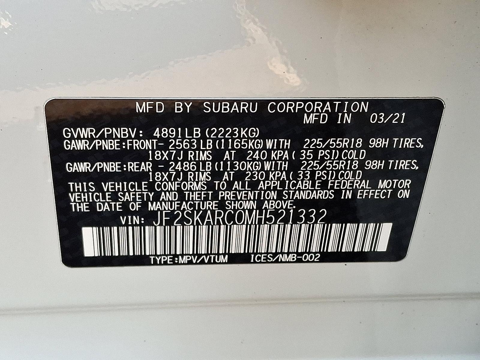 2021 Subaru Forester Sport CVT