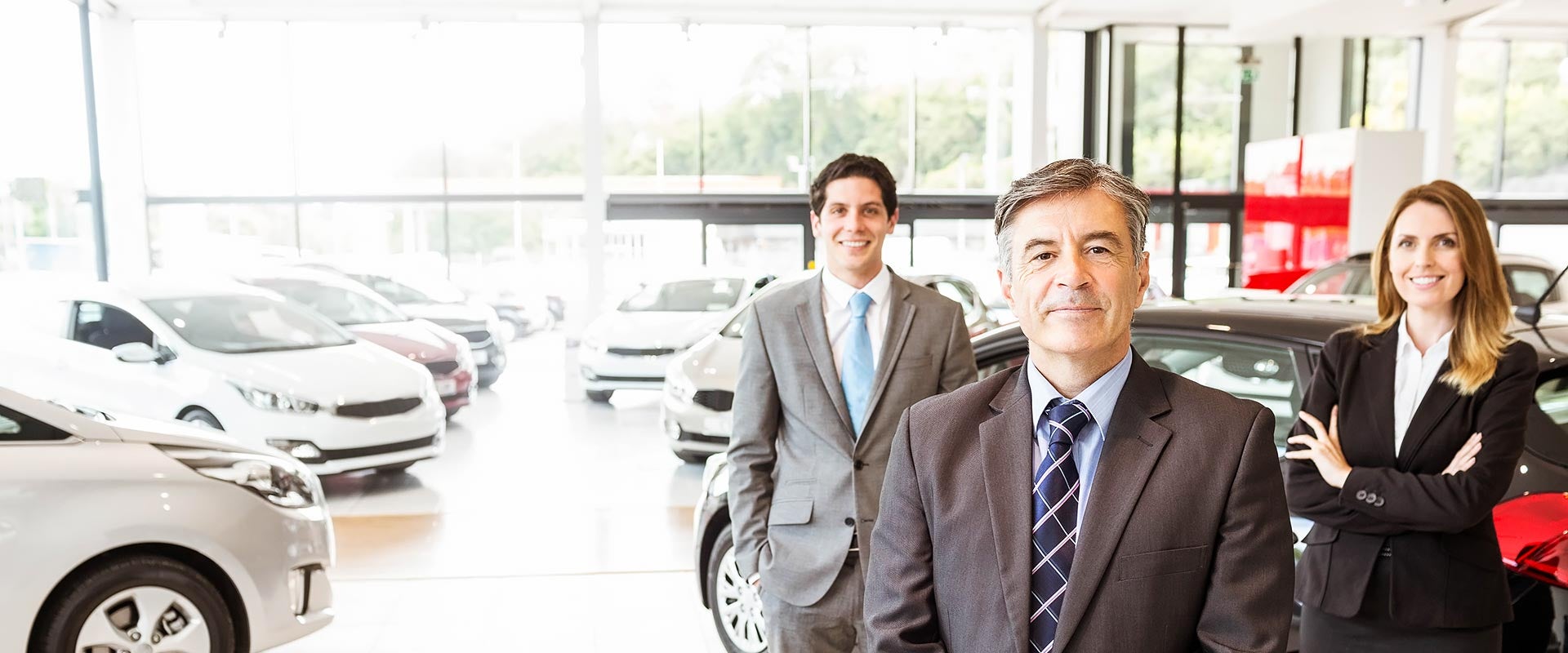 Happy customers driving